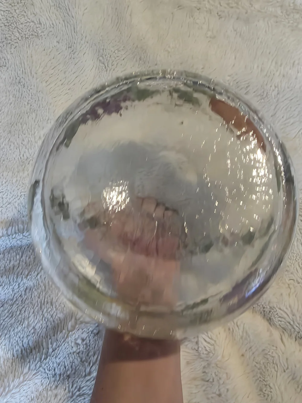Vintage Fifth Avenue Crystal Ltd Hand Painted Clear Glass Basket Romania